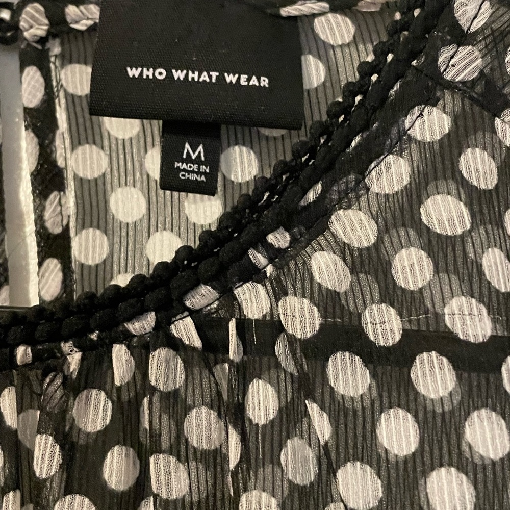 Target Brand! What Not To Wear, Polka Dot Sheer Dress, Size Medium.
